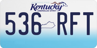 KY license plate 536RFT
