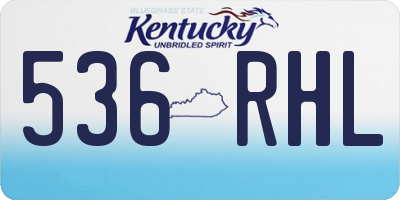 KY license plate 536RHL