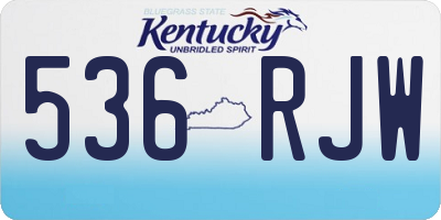 KY license plate 536RJW