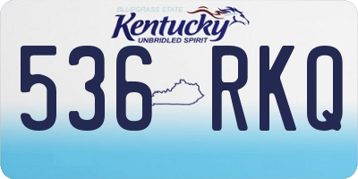 KY license plate 536RKQ