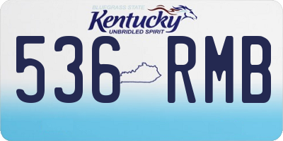 KY license plate 536RMB