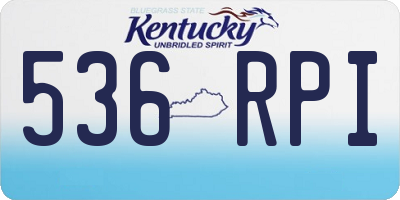 KY license plate 536RPI
