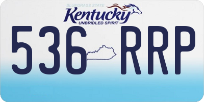 KY license plate 536RRP