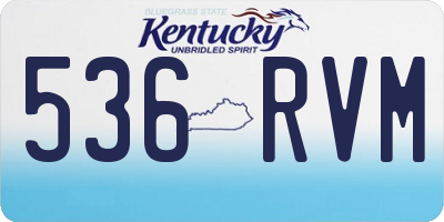 KY license plate 536RVM