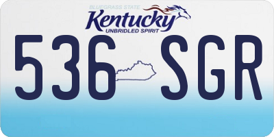 KY license plate 536SGR