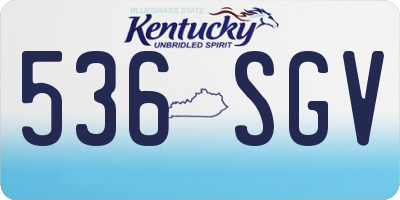 KY license plate 536SGV