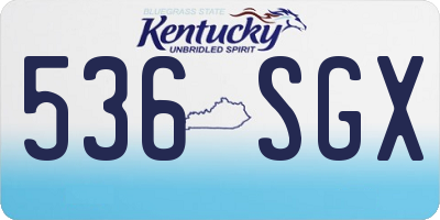 KY license plate 536SGX