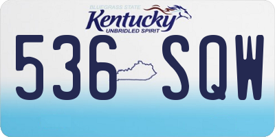 KY license plate 536SQW