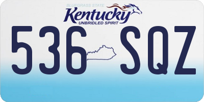 KY license plate 536SQZ