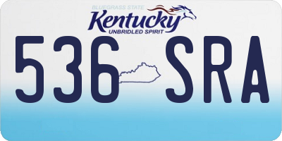 KY license plate 536SRA