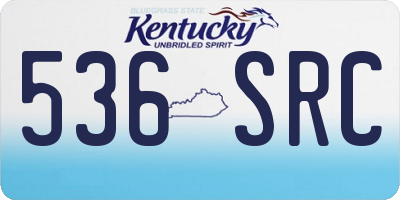 KY license plate 536SRC