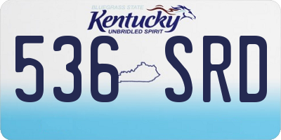 KY license plate 536SRD