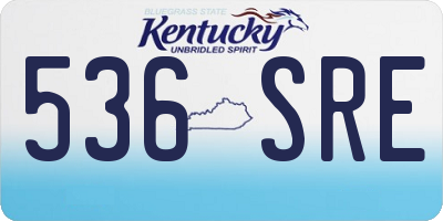 KY license plate 536SRE