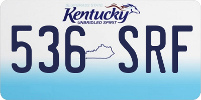 KY license plate 536SRF