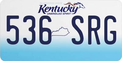 KY license plate 536SRG
