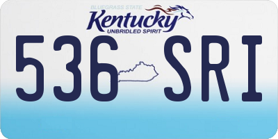 KY license plate 536SRI