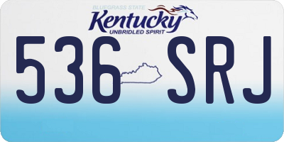 KY license plate 536SRJ