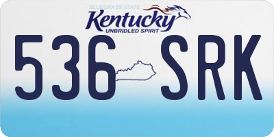 KY license plate 536SRK