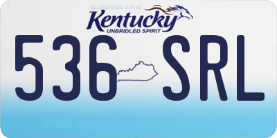 KY license plate 536SRL