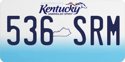KY license plate 536SRM