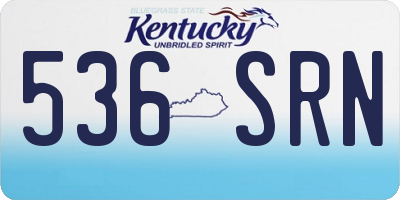 KY license plate 536SRN