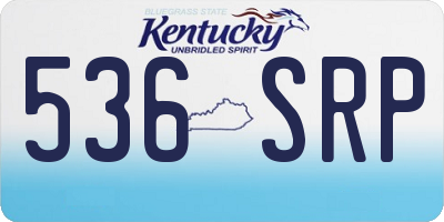 KY license plate 536SRP