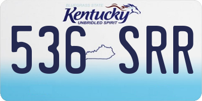 KY license plate 536SRR