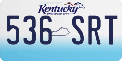 KY license plate 536SRT