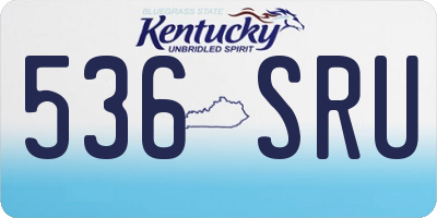 KY license plate 536SRU