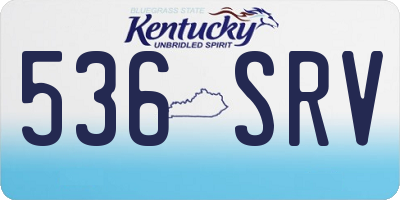 KY license plate 536SRV