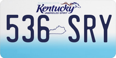 KY license plate 536SRY