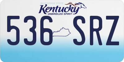 KY license plate 536SRZ