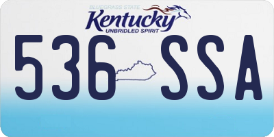 KY license plate 536SSA