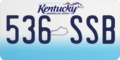 KY license plate 536SSB