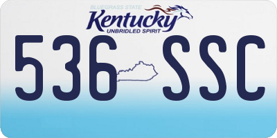 KY license plate 536SSC