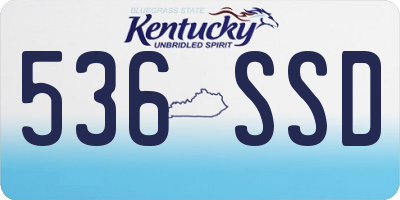 KY license plate 536SSD