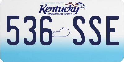 KY license plate 536SSE