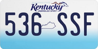 KY license plate 536SSF