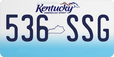 KY license plate 536SSG