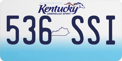 KY license plate 536SSI