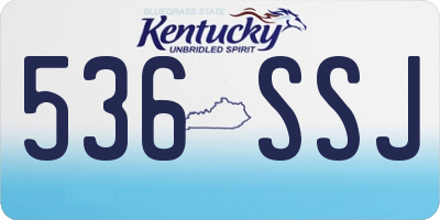 KY license plate 536SSJ