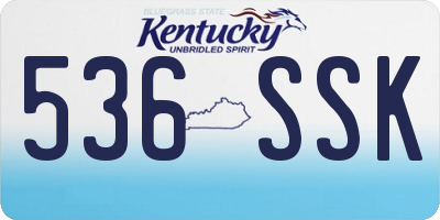 KY license plate 536SSK