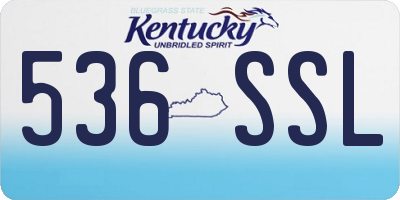 KY license plate 536SSL