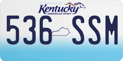 KY license plate 536SSM