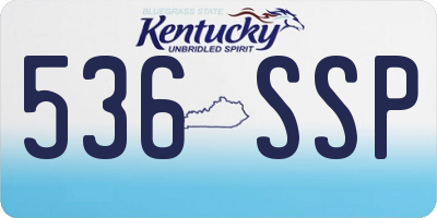 KY license plate 536SSP