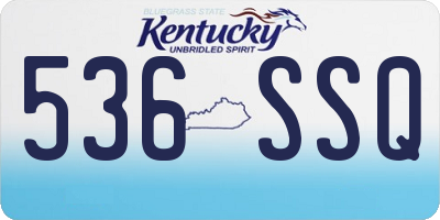 KY license plate 536SSQ