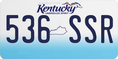 KY license plate 536SSR