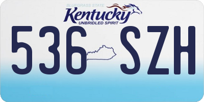 KY license plate 536SZH