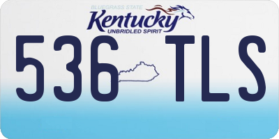 KY license plate 536TLS