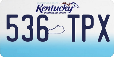 KY license plate 536TPX